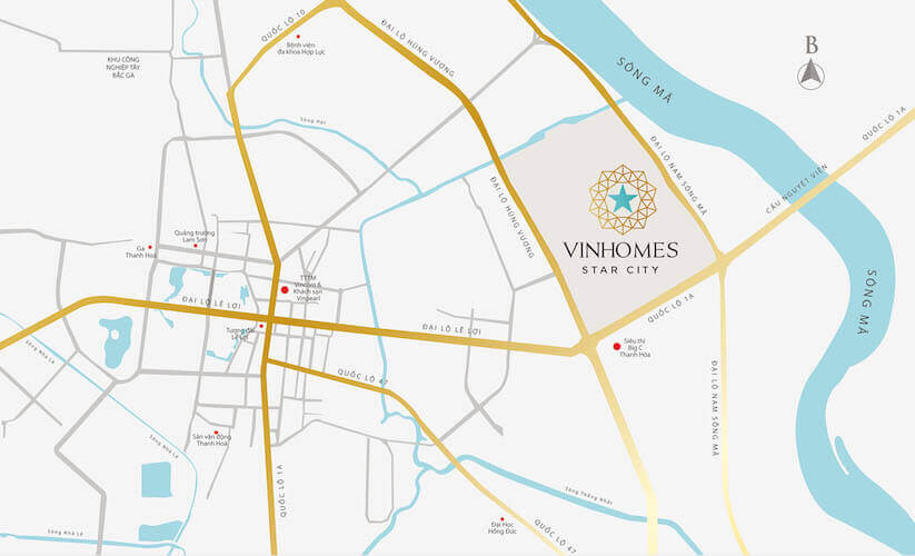 Vị trí Vinhomes Star City Thanh Hoá