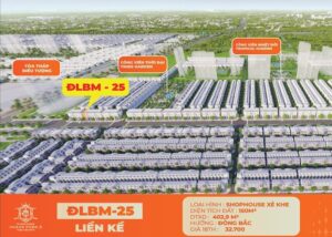 Bán shophouse xẻ khe Đại Lộ Bốn Mùa ĐLBM-25 Vinhomes Ocean Park 3