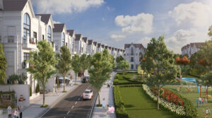 Liền kề Vinhomes Cổ Loa - Các căn liền kề Vin Cổ Loa được thiết kế với khoảng sân vườn trước và sau nhà