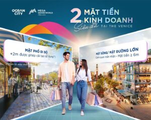 Shop Mega Grand World Hà Nội sở hữu 2 mặt tiền kinh doanh ấn tượng