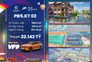 Bán căn góc phố Đông 5 K-Town Mega Grand World PĐ5.KT-02