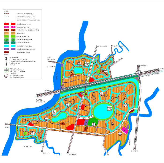 Khu đô thị mới Phước Vĩnh Tây - Bản đồ quy hoạch chung của dự án