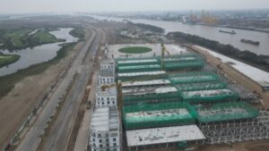 Tiến độ Vinhomes Vũ Yên tháng 3/2024 - Các phân khu được san lấp và đang được xây dựng nhanh chóng