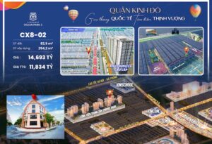 Bán liền kề góc 82,9m2 dãy Cọ Xanh 8 Vinhomes Ocean Park 2 CX8-xx