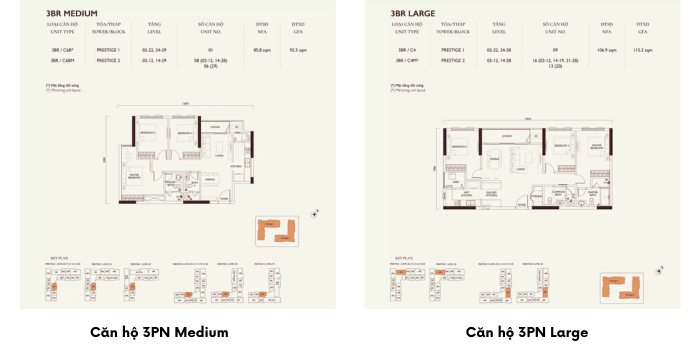 Phân khu Lumi Prestige Lumi Hanoi - Mặt bằng căn hộ 4