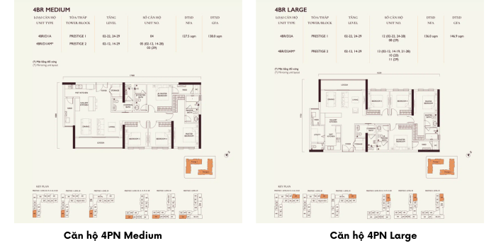 Phân khu Lumi Prestige Lumi Hanoi - Mặt bằng căn hộ 1