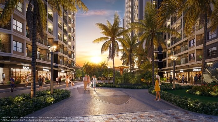 Tòa Beverly 1 Vinhomes Ocean Park - Không gian đi bộ dưới chân tòa nhà Tòa Beverly 1 Vinhomes Ocean Park - Không gian đi bộ dưới chân tòa nhà