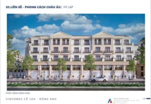 Bán liền kề Vinhomes Cổ Loa - Mẫu nhà liền kề phân khu Tinh Hoa phong cách châu Âu sang trọng