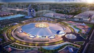 Cập nhật tiến độ xây dựng Trung tâm Hội chợ Triển lãm Quốc Gia The Grand Expo