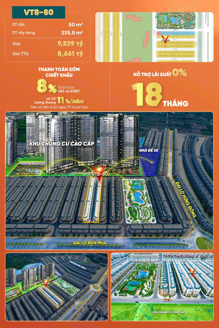Bán liền kề Vịnh Tây 8 Vinhomes Ocean Park 3 sát khu chung cư (VT8-xx) Bán liền kề Vịnh Tây 8 Vinhomes Ocean Park 3 sát khu chung cư (VT8-xx)