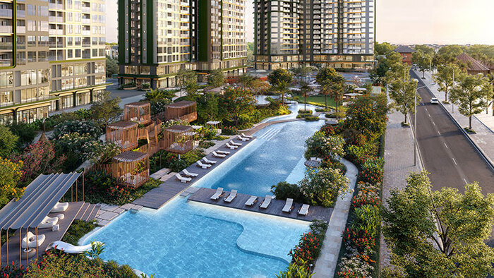 Bể bơi ngoài trời tiện ích Lumiere SpringBay Bể bơi ngoài trời tiện ích Lumiere SpringBay