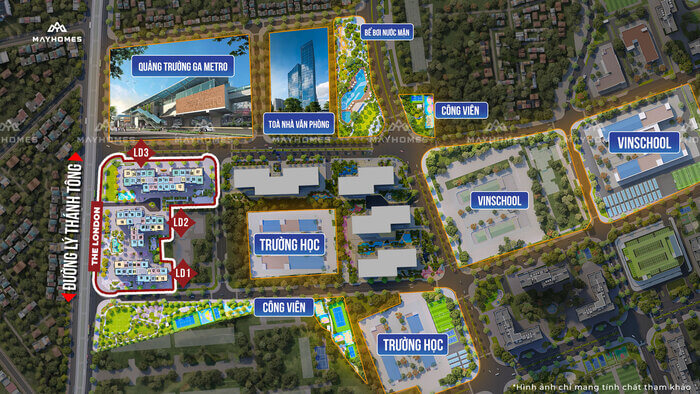 Tòa LD2 The London Vinhomes Ocean Park vị trí Tòa LD2 The London Vinhomes Ocean Park vị trí