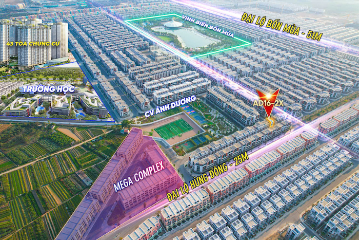 Bán liền kề Ánh Dương 16 Vinhomes Ocean Park 3, hướng Đông Nam Bán liền kề Ánh Dương 16 Vinhomes Ocean Park 3, hướng Đông Nam