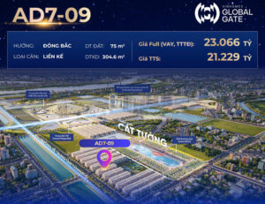 Bán liền kề Ánh Dương 7 Vinhomes Global Gate sinh lời cao