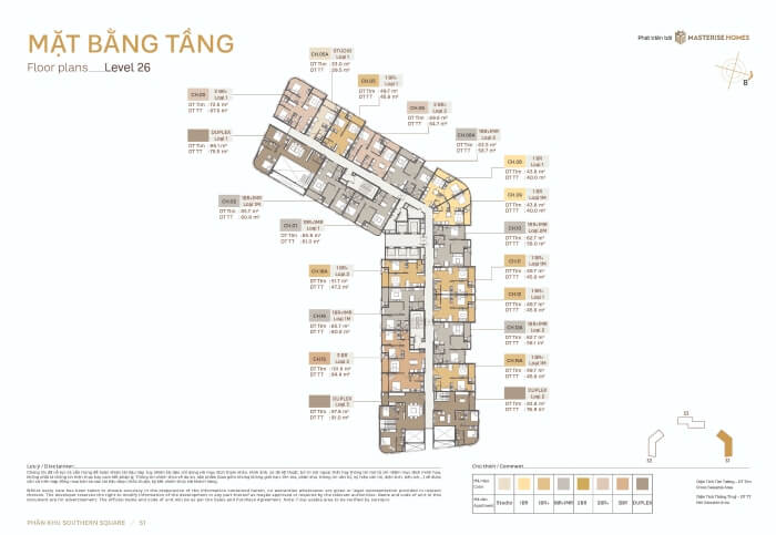 Mặt bằng chung cư Southern Square Mặt bằng chung cư Southern Square