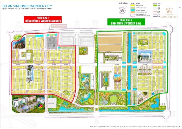 Mặt bằng Vinhomes Wonder City Mặt bằng Vinhomes Wonder City