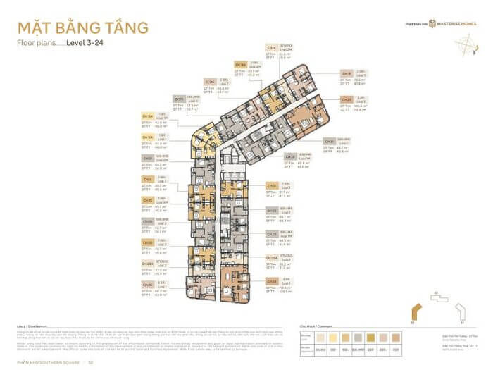 Mặt bằng tầng 3-24 S1 căn hộ Masteri Trinity Square mặt bằng tầng S1 căn hộ Masteri Trinity Square