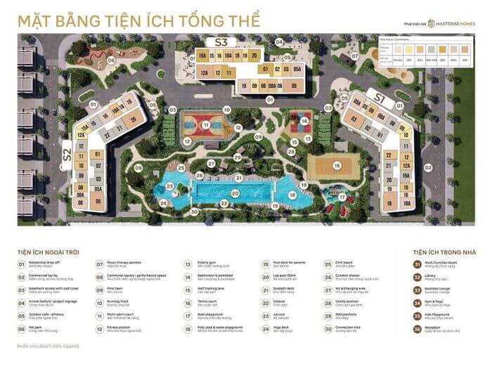 Mặt bằng vị trí tòa S1 Masteri Trinity Square Mặt bằng vị trí tòa S1 Masteri Trinity Square