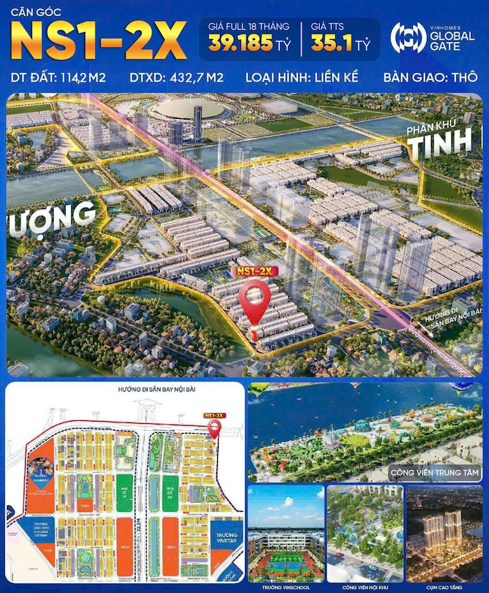 Bán nhanh shophouse Ngôi Sao 1 Vinhomes Global Gate Cổ Loa Bán nhanh shophouse Ngôi Sao 1 Vinhomes Global Gate Cổ Loa