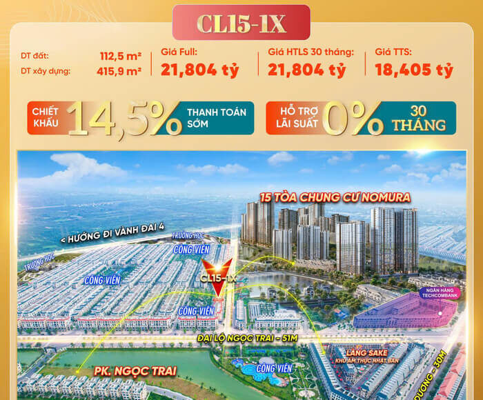 Căn Chà Là 15 Vinhomes Ocean Park 2 CL15-1X Căn Chà Là 15 Vinhomes Ocean Park 2 CL15-1X