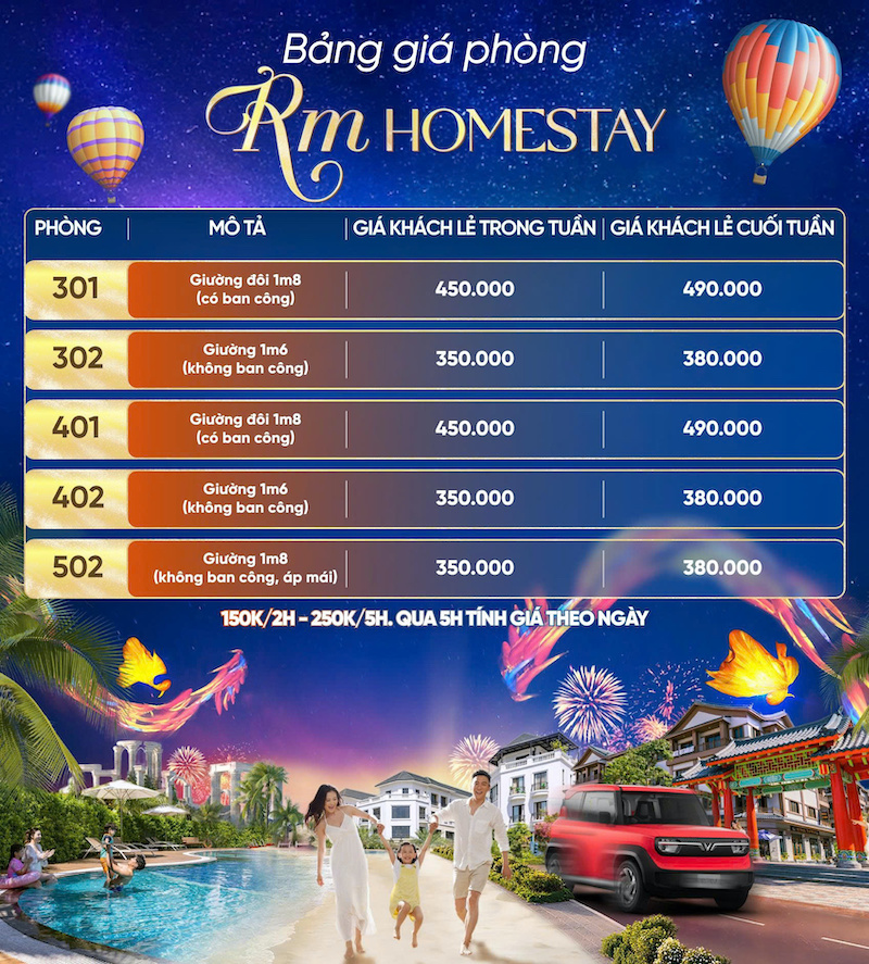 Giá thuê homestay Sao Biển Vinhomes Ocean Park 2 SB12-27 Giá thuê homestay Sao Biển Vinhomes Ocean Park 2 SB12-27