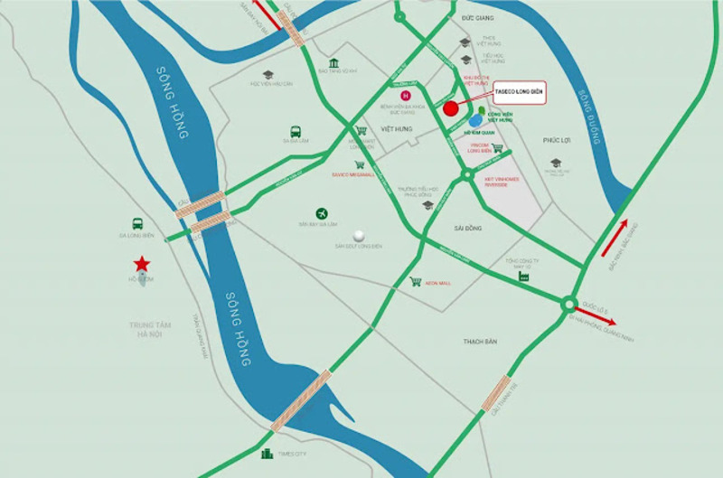 Vị trí Long Biên Central Vị trí Long Biên Central