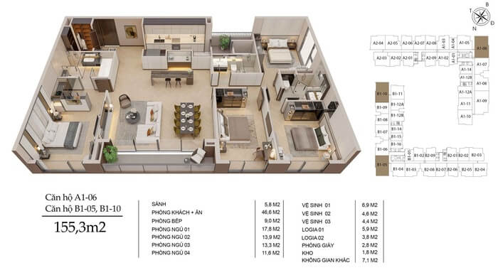 Long Biên Central Taseco 155.3m2 Long Biên Central Taseco 155.3m2