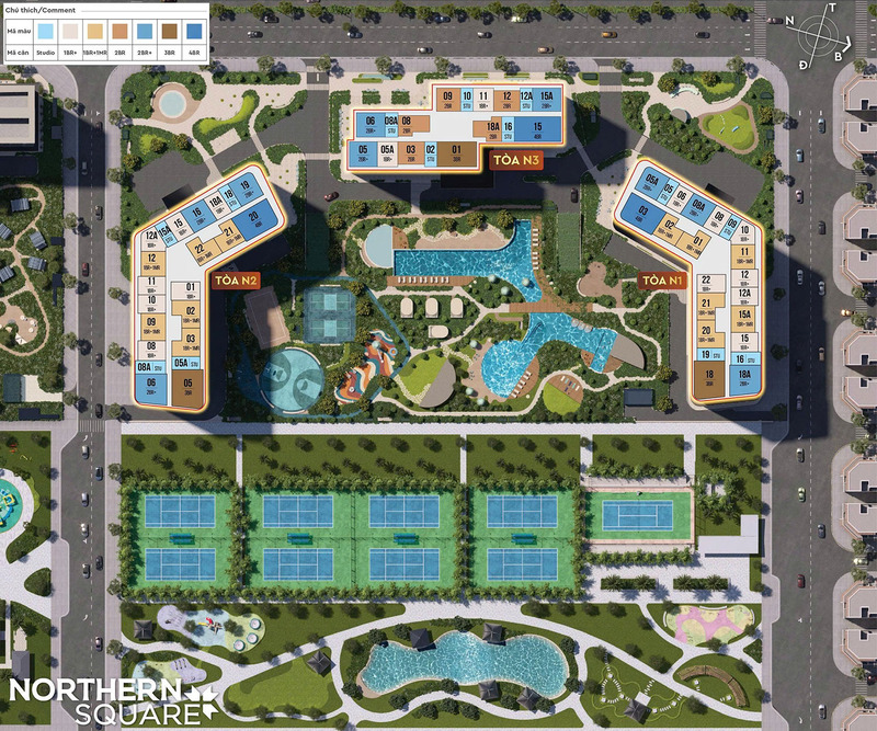 Tòa N1 Masteri Northern Square Vị trí tòa N1 Masteri Northern Square