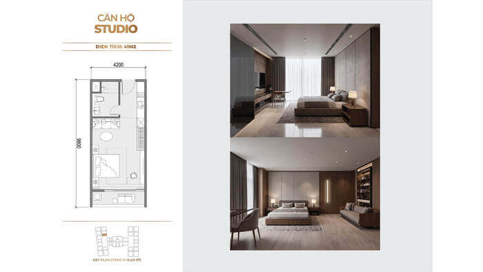 Căn hộ studio chung cư Sunshine Legend City Căn hộ studio chung cư Sunshine Legend City