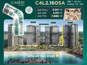 Bán căn hộ 3PN Lumiere SpringBay kính cong