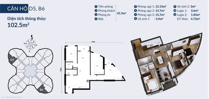Thiết kế The Queen 360 Giải Phóng 3PN Thiết kế The Queen 360 Giải Phóng 3PN