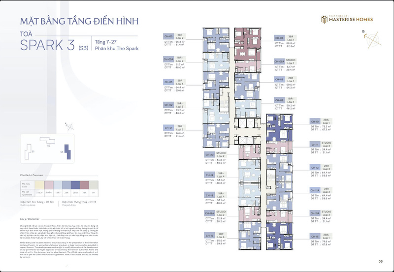Mặt bằng căn hộ Masteri Era Landmark Ocean Park 3 Mặt bằng căn hộ Masteri Era Landmark Ocean Park 3