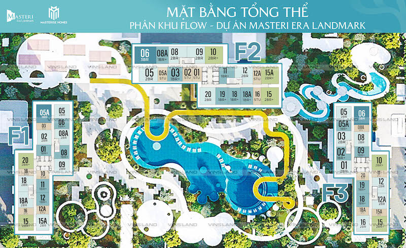 Phân khu The Flow Masteri Era Landmark: Ra hàng 3 toà căn hộ