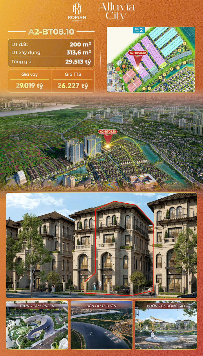 Bán biệt thự Alluvia City Văn Giang: Hỗ trợ vay, vị trí cạnh công viên