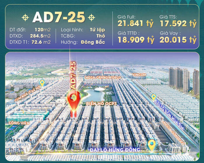 Bán biệt thự tứ lập Ánh Dương 7 Vinhomes Ocean Park 3 Bán biệt thự tứ lập Ánh Dương 7 Vinhomes Ocean Park 3