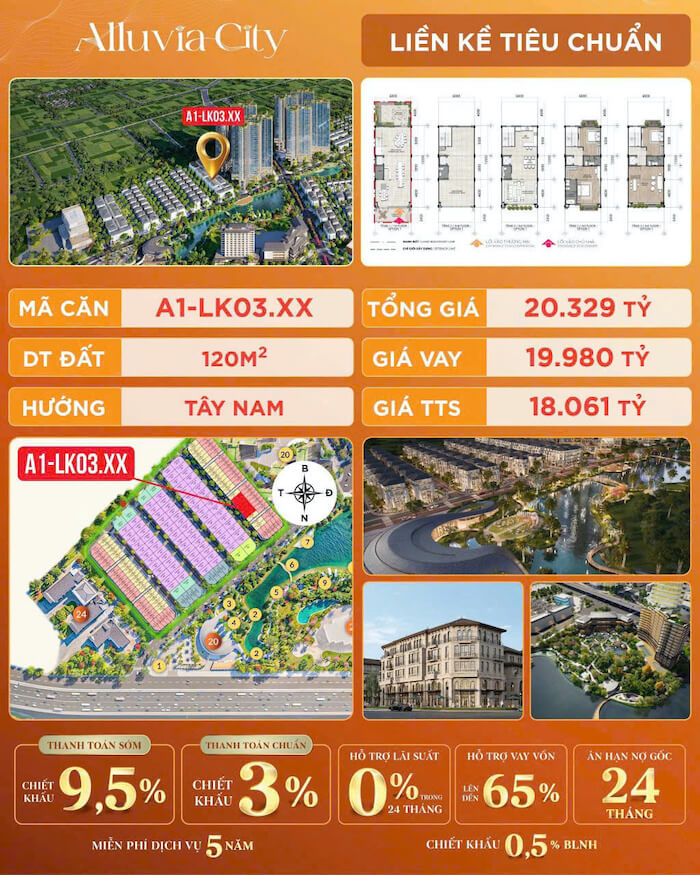 Bán liền kề Alluvia City mặt tiền 6m, cạnh khu khoáng nóng Onsen Bán liền kề Alluvia City mặt tiền 6m, cạnh khu khoáng nóng Onsen