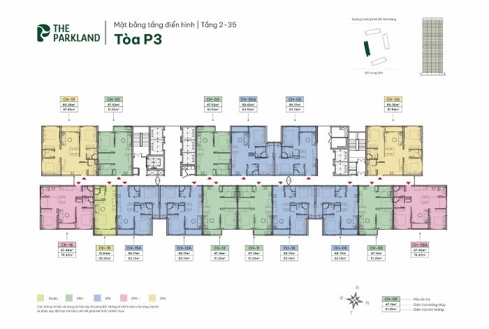 Mặt bằng The parkland Ocean City