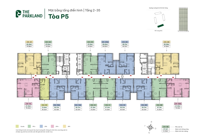 Mặt bằng The parkland Ocean City