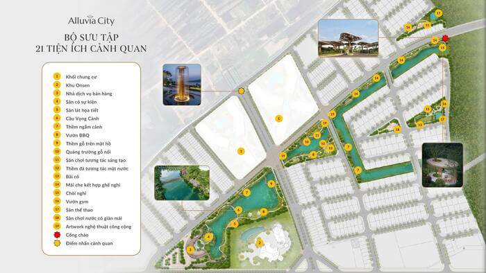 Phân khu Alluvia Onsen tiện ích cảnh quan Phân khu Alluvia Onsen tiện ích cảnh quan