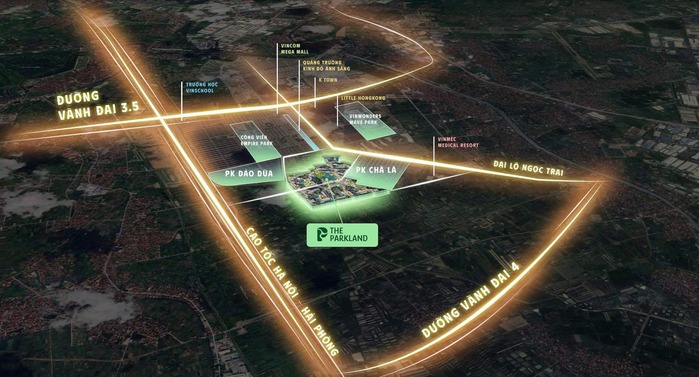 Tòa P5 The Parkland Ocean City vị trí