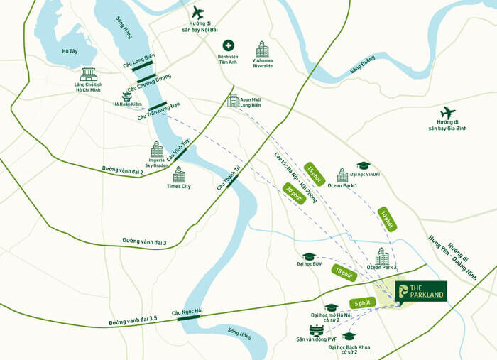 Vị trí chung cư The Parkland Ocean City giao thông