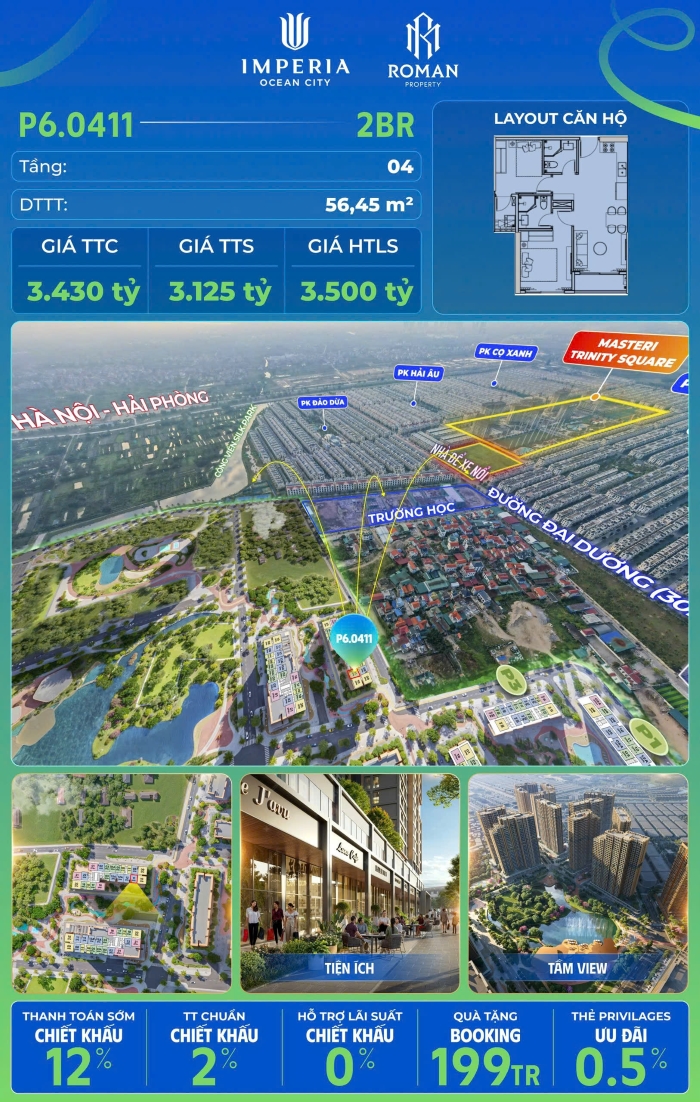 Căn hộ 2PN The Forest Garden