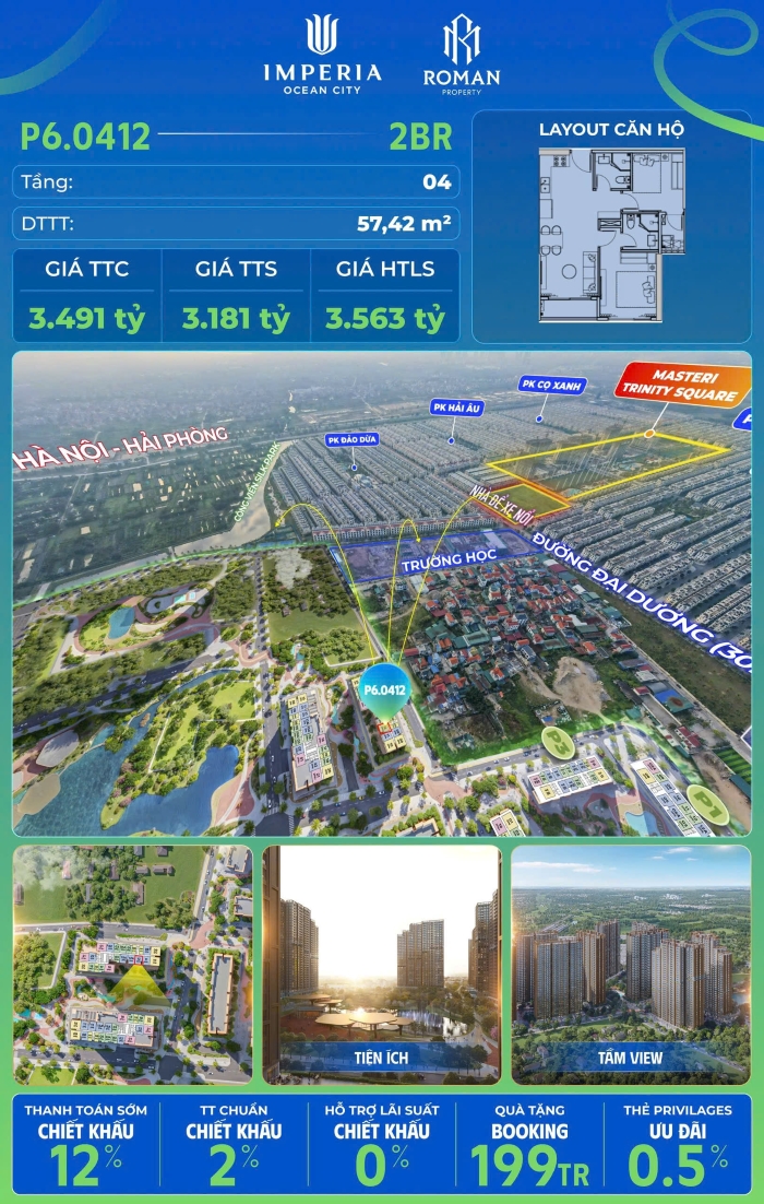 Căn hộ 2PN The Forest Garden