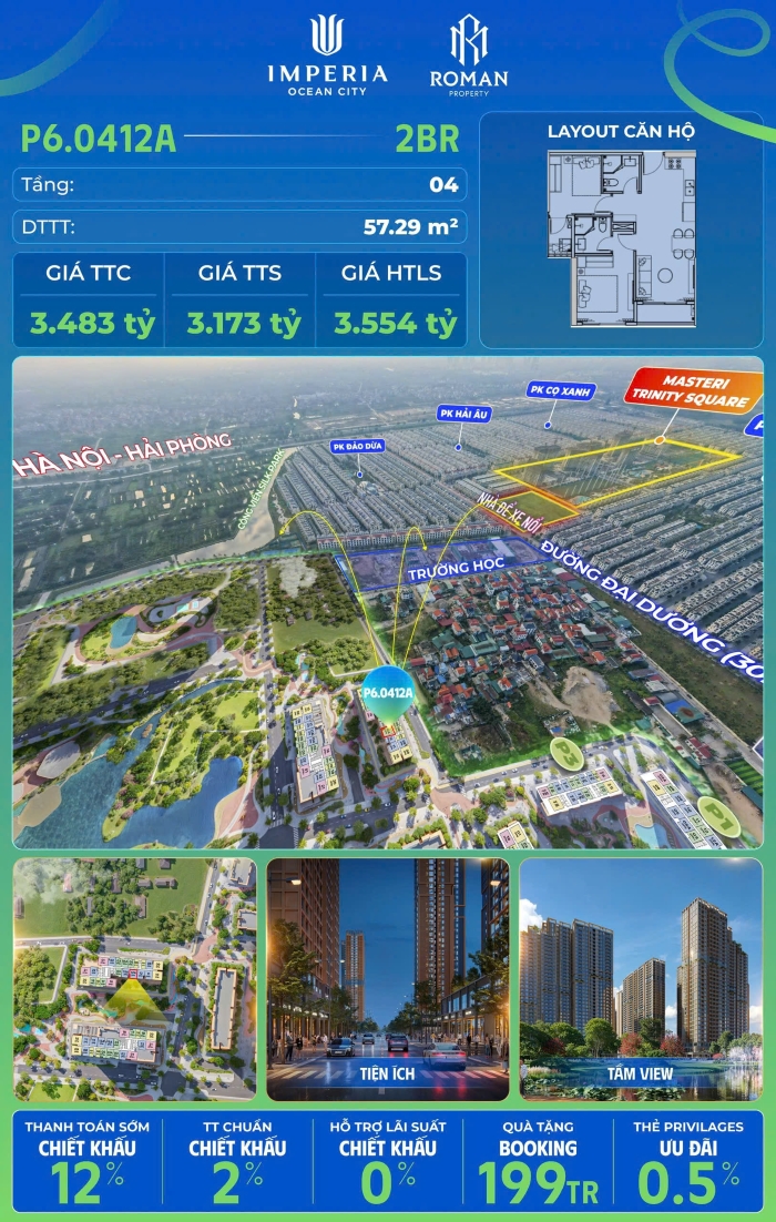 Căn hộ 2PN The Forest Garden