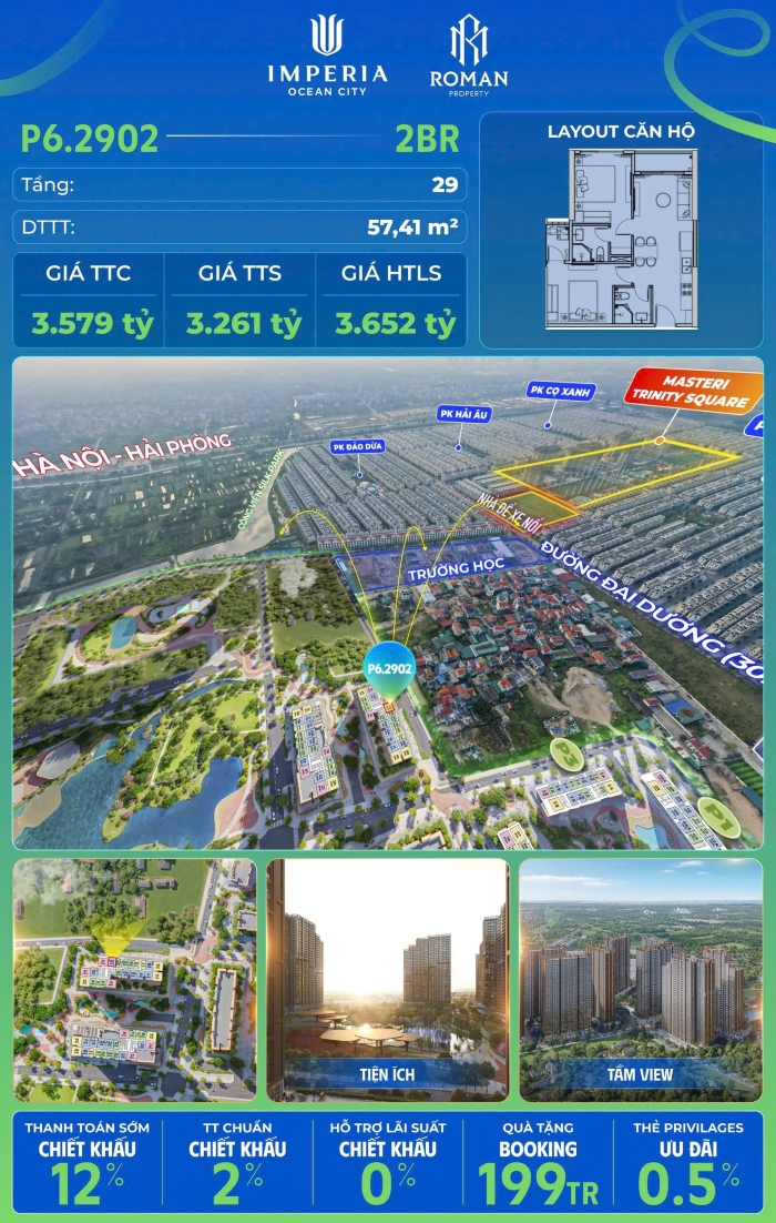 Căn hộ 2PN The Forest Garden