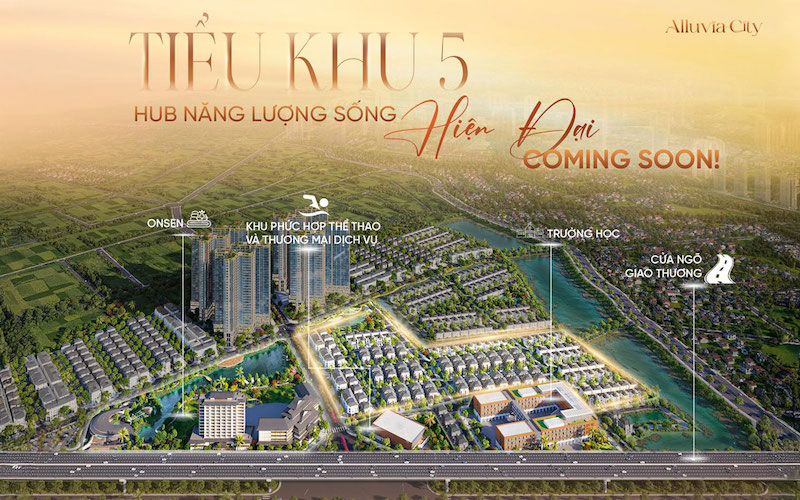 Ra mắt tiểu khu 5 Alluvia City - điểm nhấn tại phân khu Alluvia Onsen