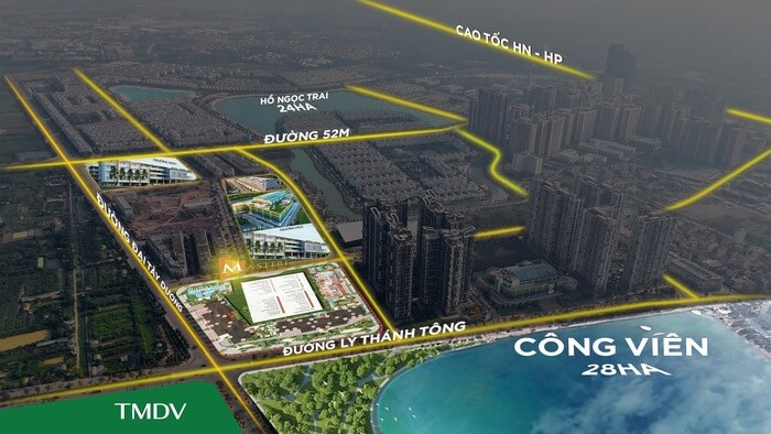 Vị trí Masteri Lakeside Ocean Park tọa độ