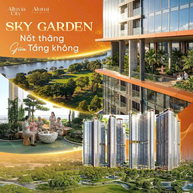 Sky Garden – Không gian sinh thái đặc sắc tại tầng 20 chung cư Alumi
