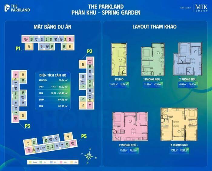 Vị trí Spring Garden The Parkland Ocean City tổng quan