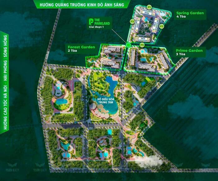 Vị trí Spring Garden The Parkland Ocean City